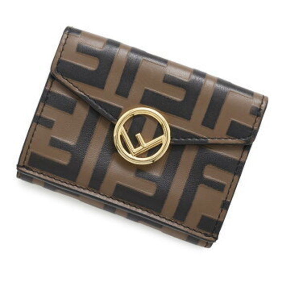 Fendi Tri Wallet Zucca Micro Folding Black - Picture 1 of 8